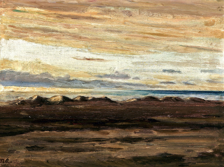 View of the sea at dusk. - Michael Peter Ancher