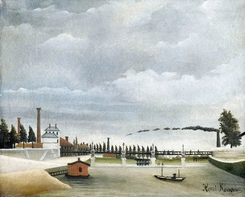 View of the Passy Footbridge - Henri Rousseau