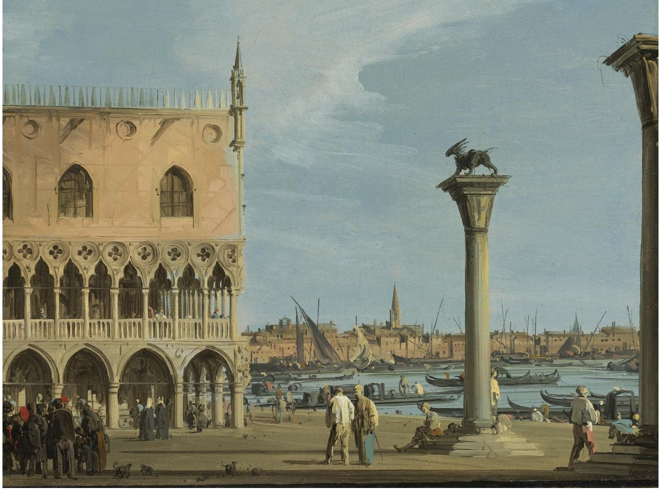 View of the Piazetta with the southwest corner of the Doge's Palace - Canaletto