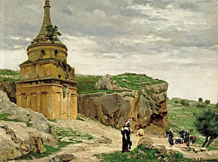View of the Kidron Valley with the Tomb of Absalom, near Jerusalem. - H. A. Brendekilde