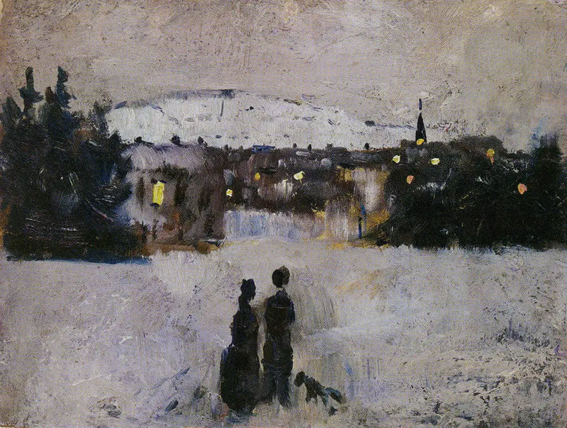 View of the city on a winter day - Edvard Munch