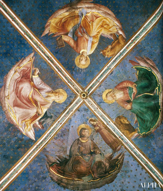 Vue de la voûte de la chapelle - Fra Angelico - Reproductions de tableaux et peintures haut de gamme