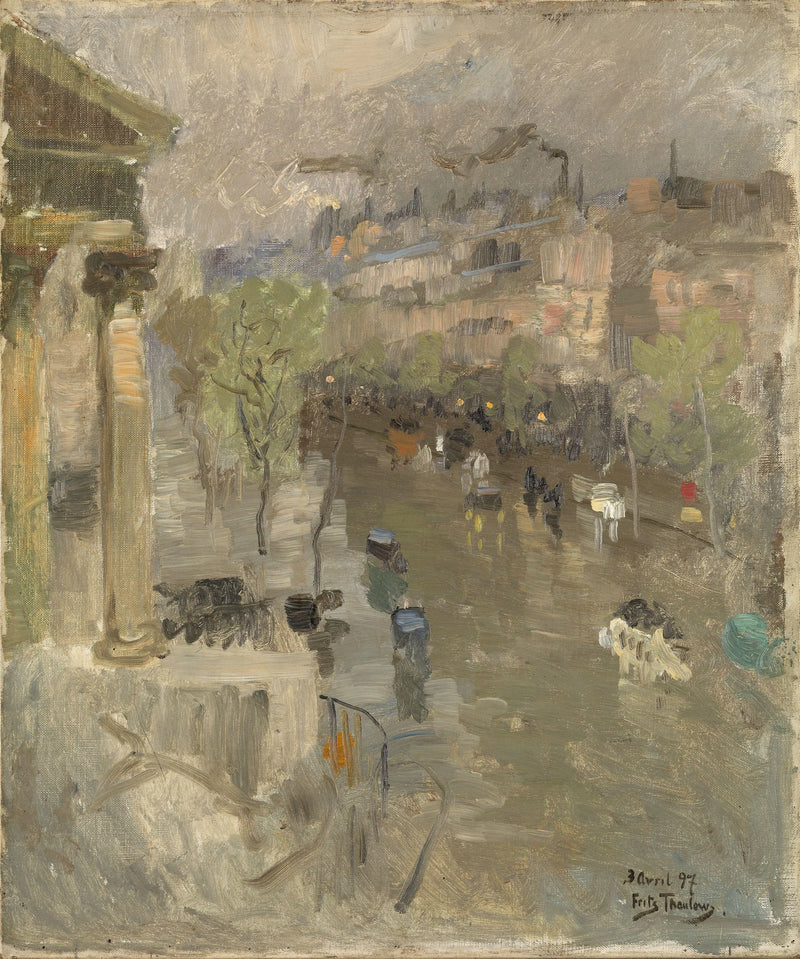 View of Paris near the Madeleine Church - Frits Thaulow