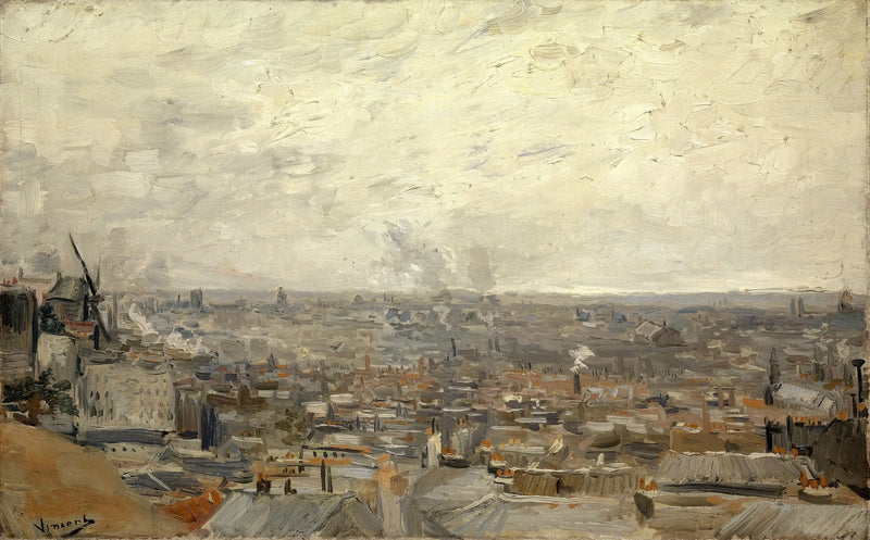 View of Paris, price from Montmartre - Vincent van Gogh