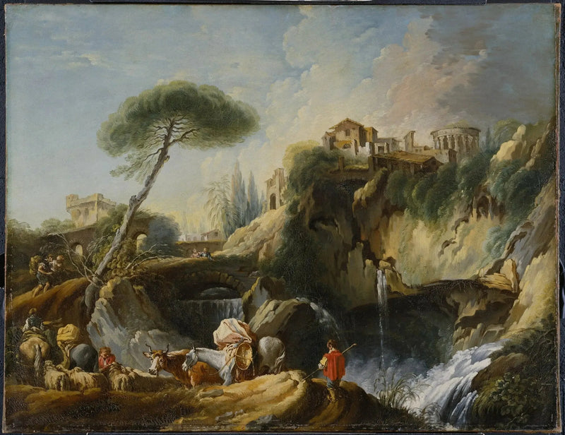View of Tivoli with the Temple of Vesta - François Boucher