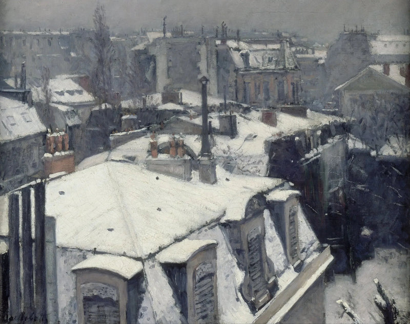 View of Rooftops - Gustave Caillebotte