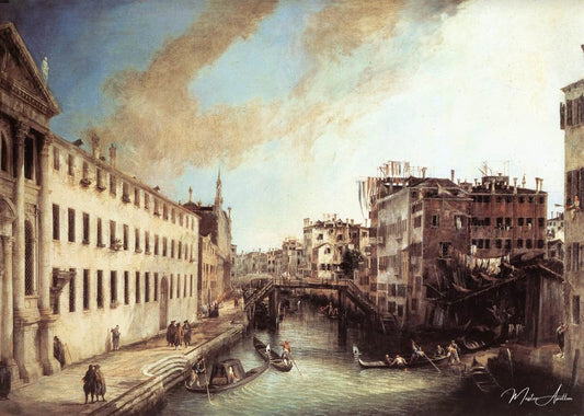 Vue de Venise : Rio dei Mendicanti - Giovanni Antonio Canal - Reproductions de tableaux et peintures haut de gamme