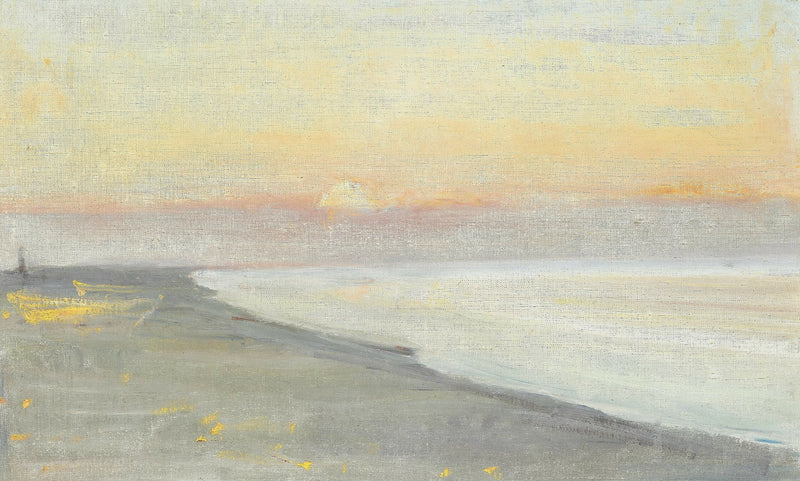 View from a beach at dusk, Skagen. - Michael Peter Ancher
