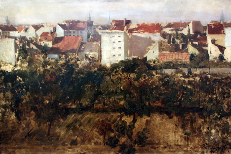 View of the Rear Buildings - Adolph von Menzel