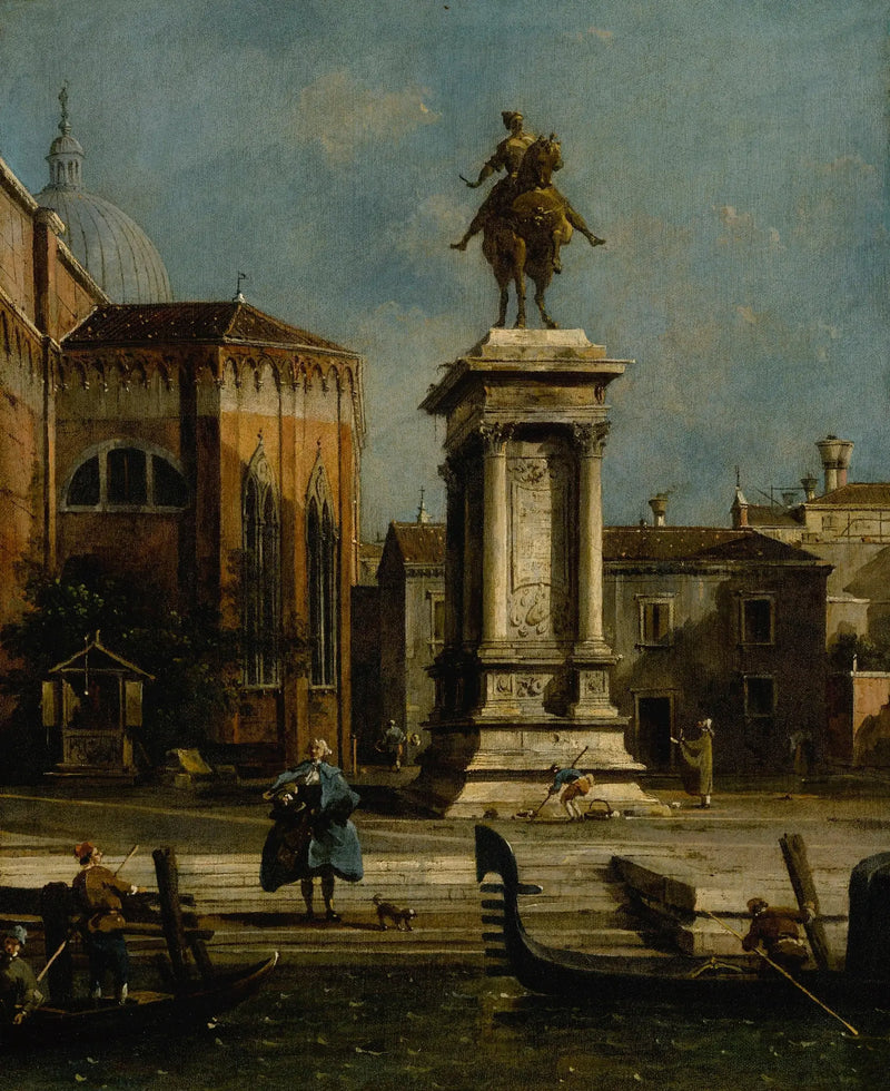 View of the Santi Giovanni e Paolo and the equestrian statue of Bartolomeo Colleoni - Canaletto