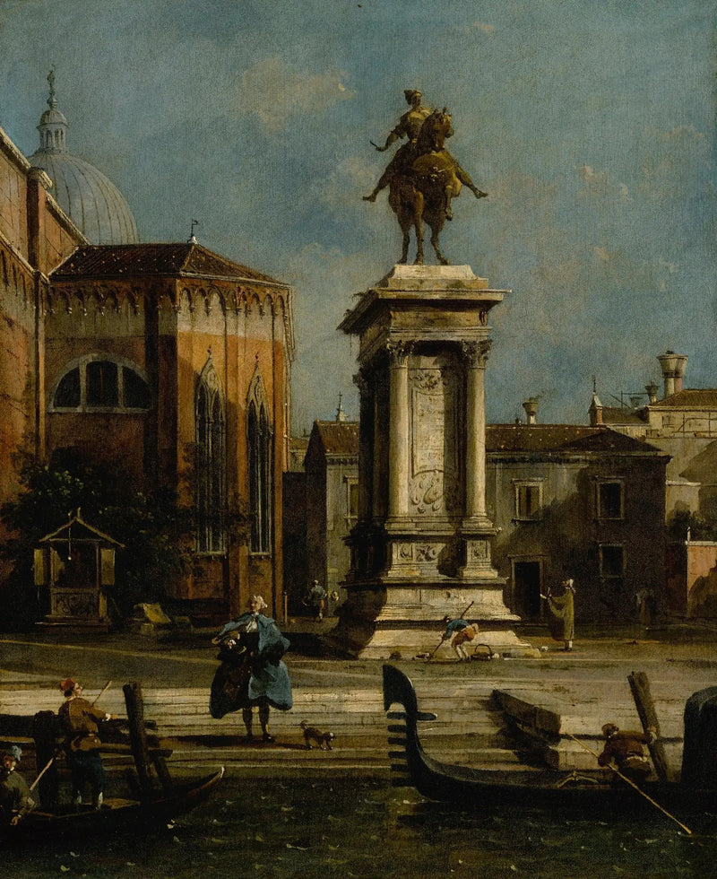 View of the Santi Giovanni e Paolo and the equestrian statue of Bartolomeo Colleoni - Canaletto