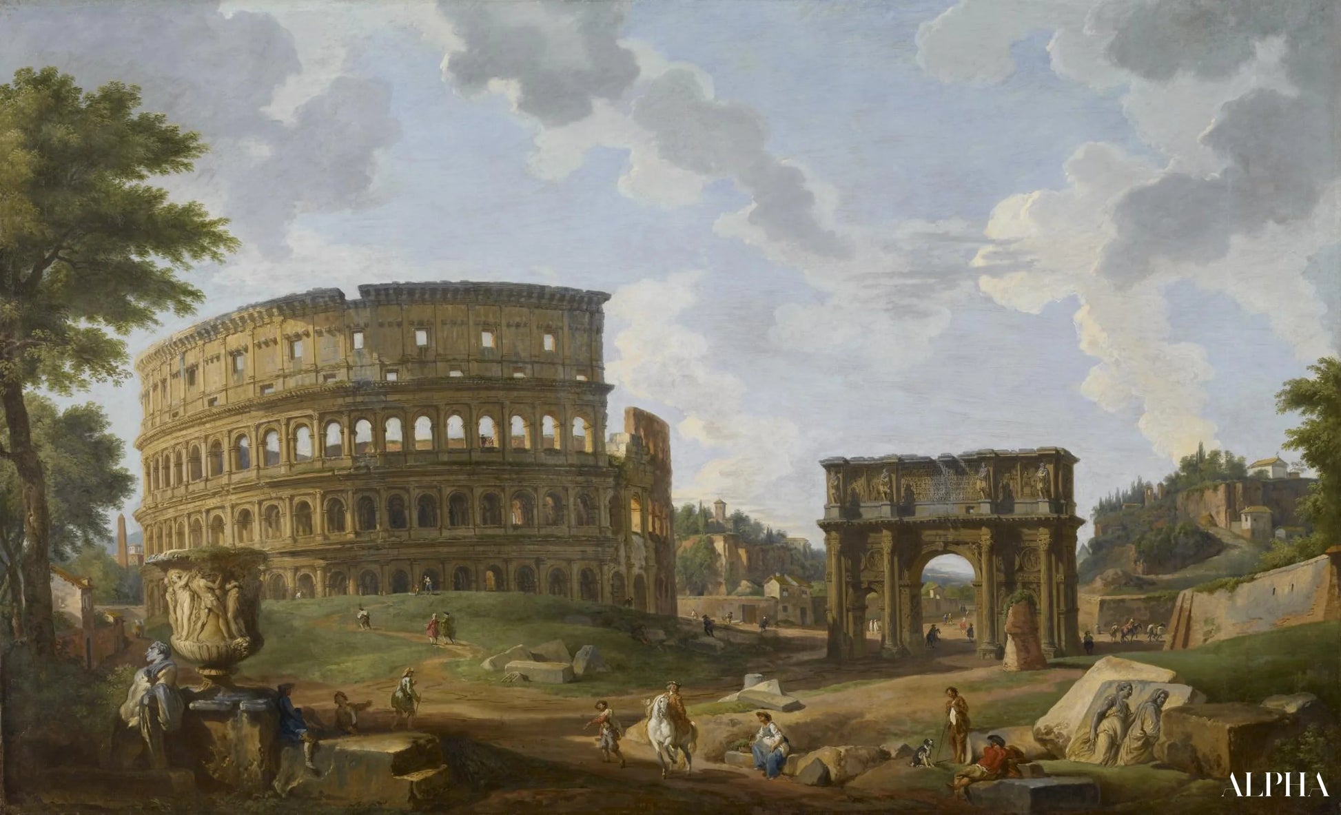 View of the Colosseum - Giovanni Paolo Panini - High-end reproductions of paintings and artworks