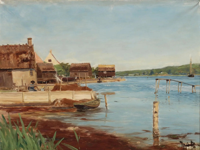 View of the Roskilde Fjord at Jyllinge. - H. A. Brendekilde