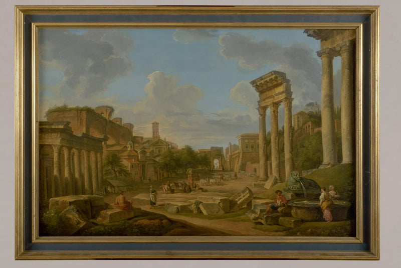 View of the Forum in Rome - Giovanni Paolo Panini