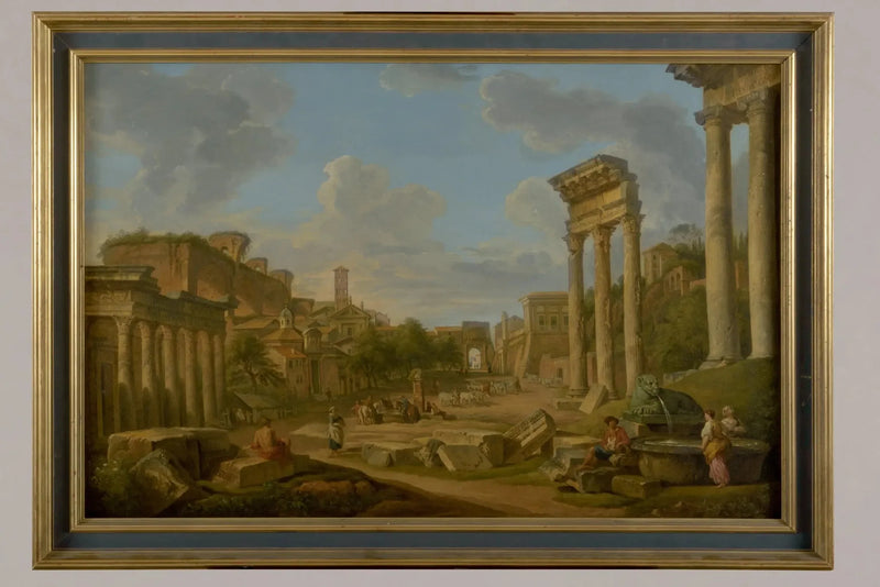 View of the Forum in Rome - Giovanni Paolo Panini