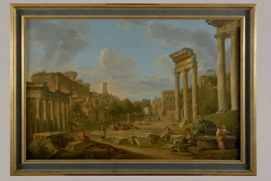 View of the Forum in Rome - Giovanni Paolo Panini