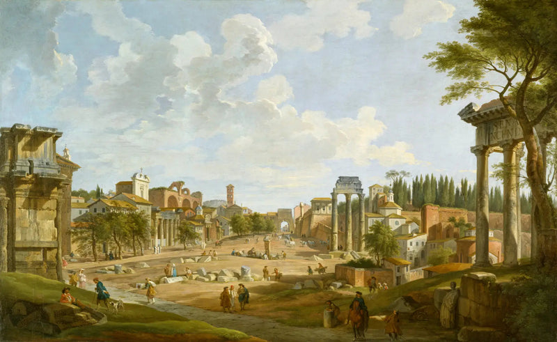 View of the Roman Forum - Giovanni Paolo Panini