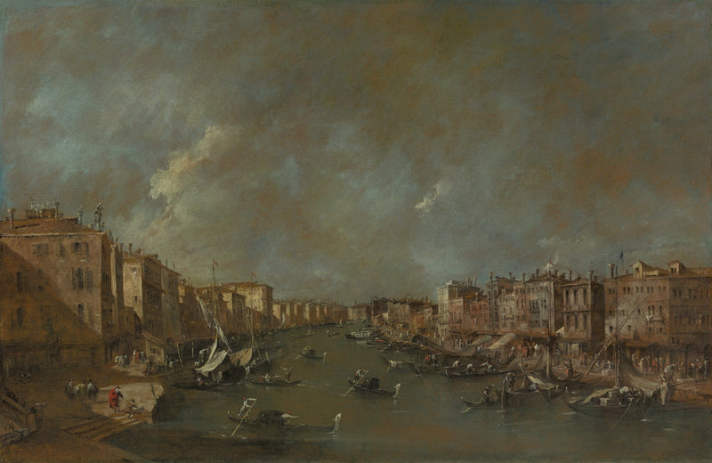 View of the Grand Canal from the Rialto Bridge - Francesco Guardi