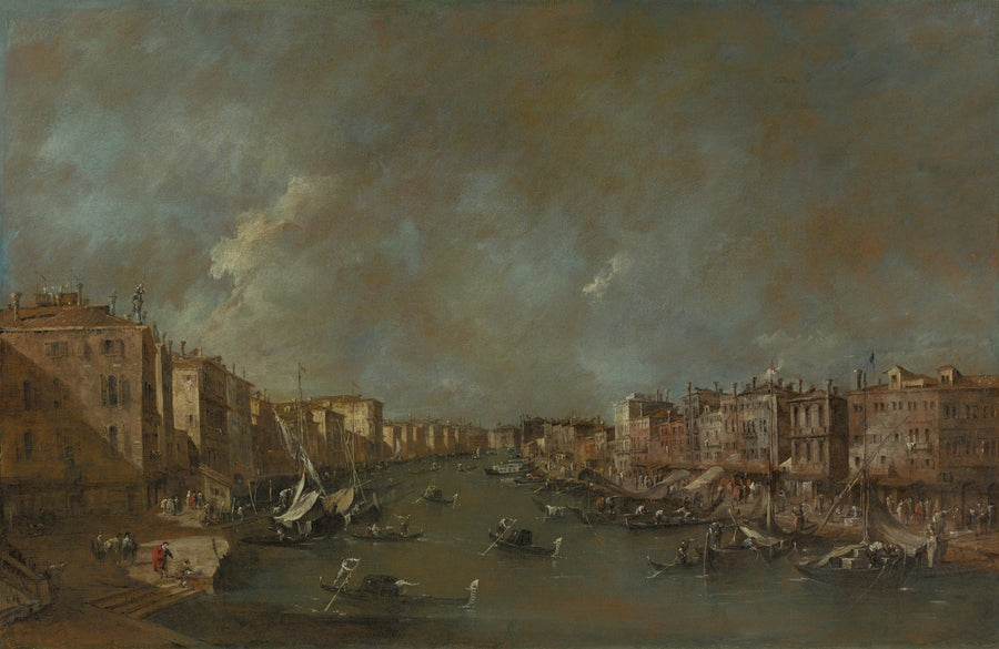 View of the Grand Canal from the Rialto Bridge - Francesco Guardi