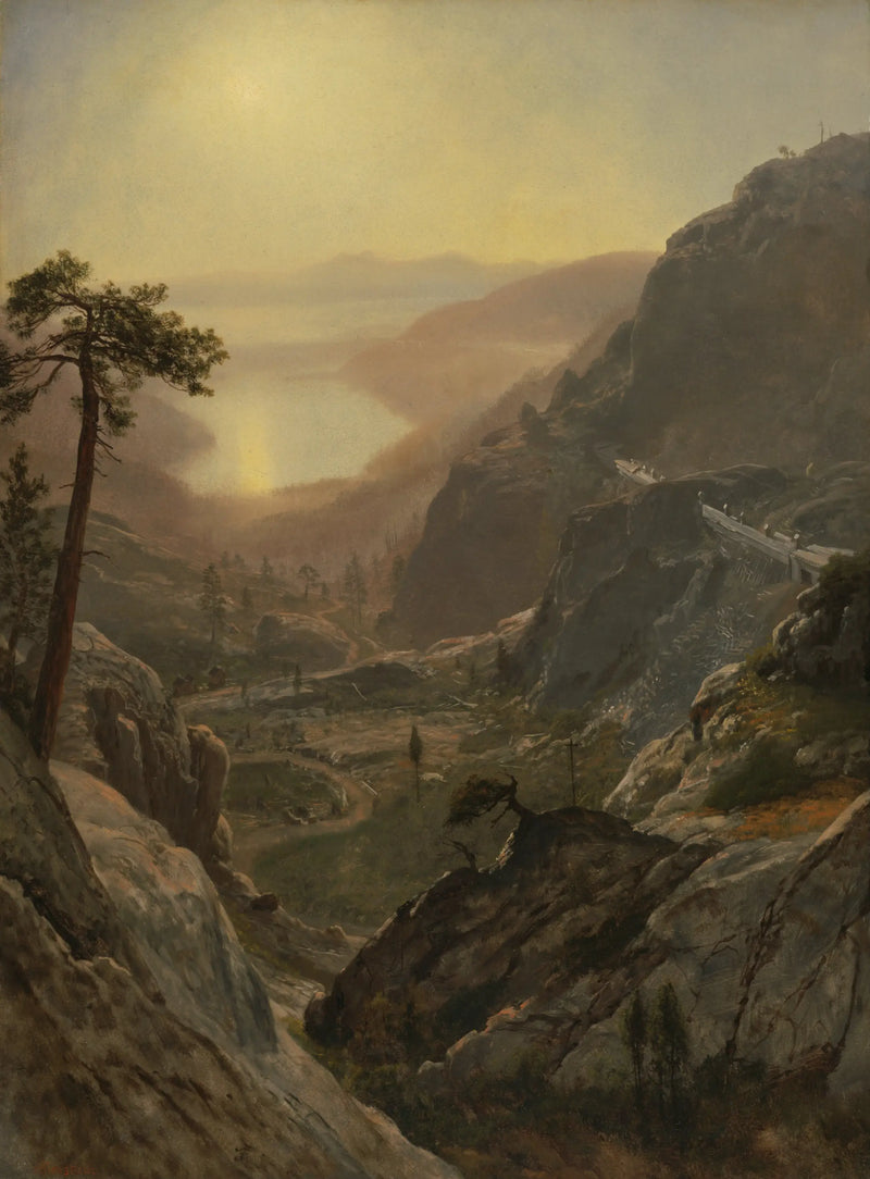 View of Donner Lake, California - Albert Bierstadt