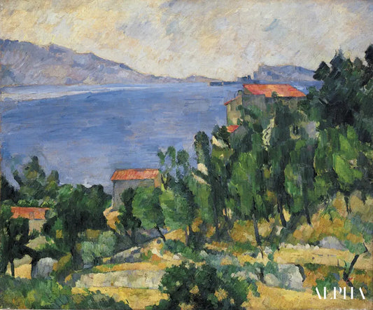 Vue du Mont Marseilleveyre et de l'île de Maire, c.1882 - Paul Cézanne - Reproductions de tableaux et peintures haut de gamme