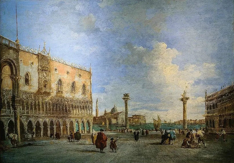 View of the Doge's Palace in Venice. - Francesco Guardi