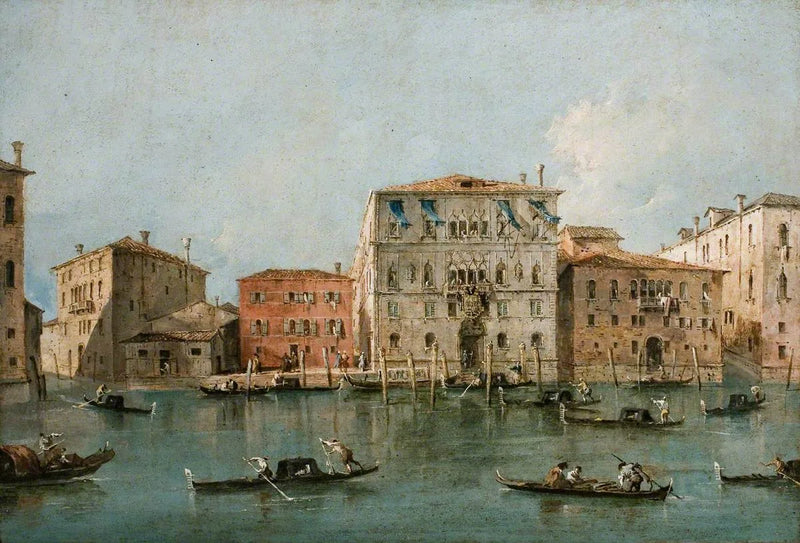 View of the Palazzo Loredan dell'Ambasciatore on the Grand Canal, Venice - Francesco Guardi
