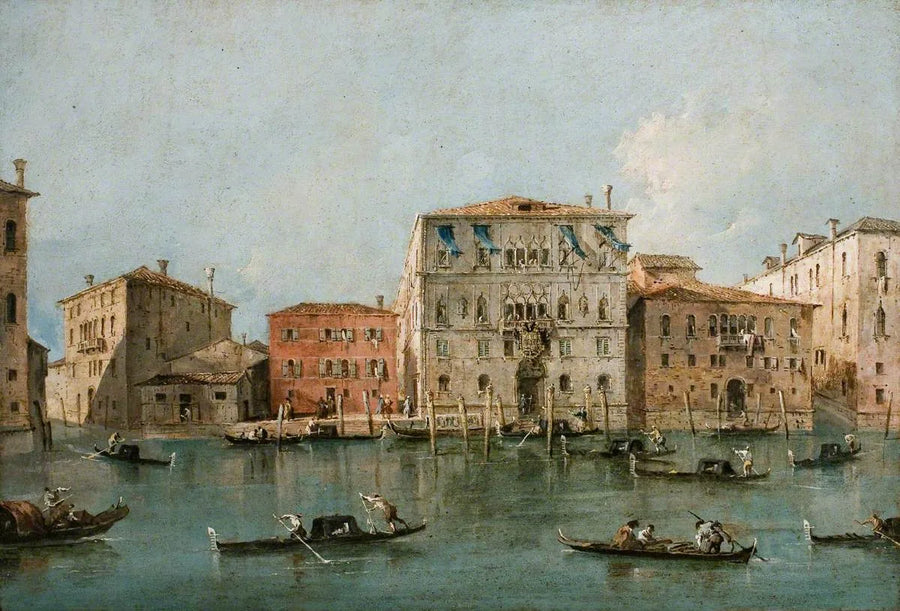 View of the Palazzo Loredan dell'Ambasciatore on the Grand Canal, Venice - Francesco Guardi