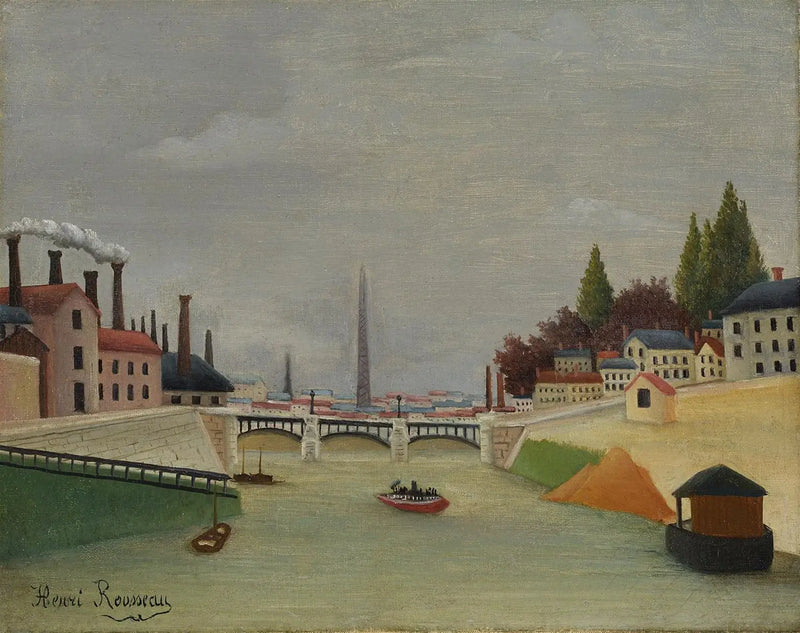 View of the Grenelle Bridge, Trocadéro - Henri Rousseau