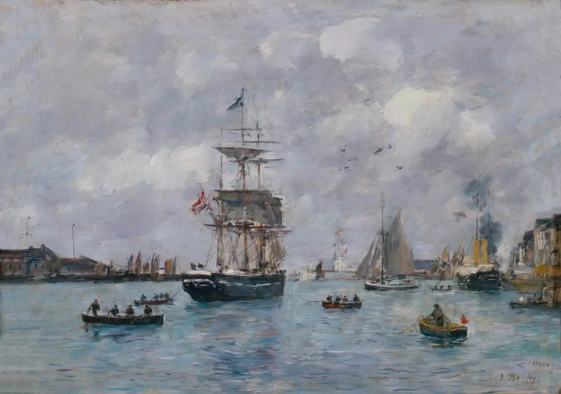 View of the Port of Le Havre - Eugène Boudin