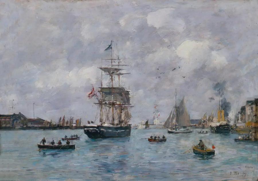 View of the Port of Le Havre - Eugène Boudin
