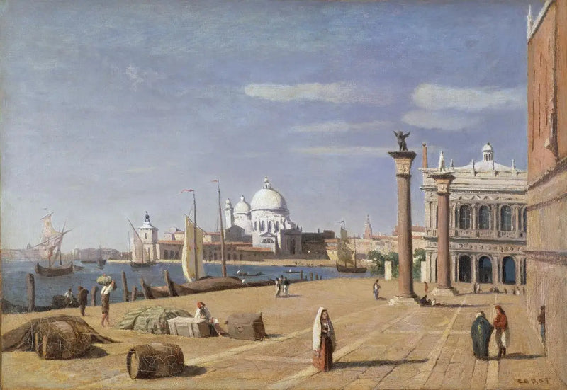 View of the Quai des Schiavoni - Jean-Baptiste Camille Corot