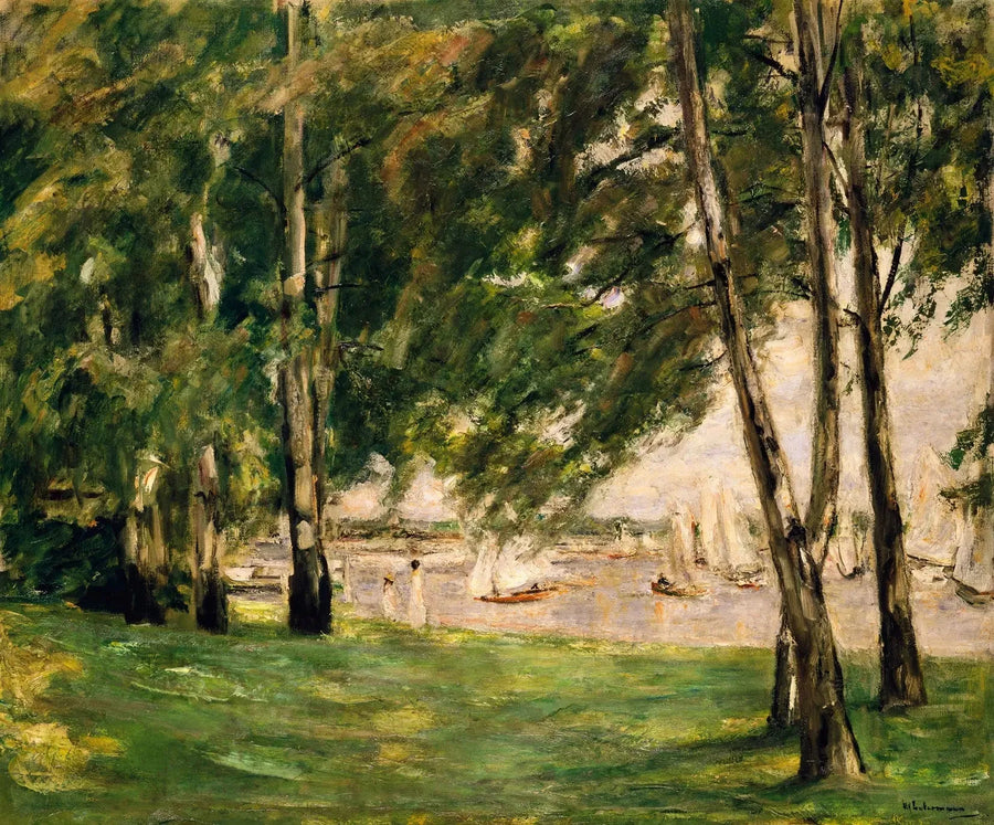 View of Wannsee with sailboats - Max Liebermann