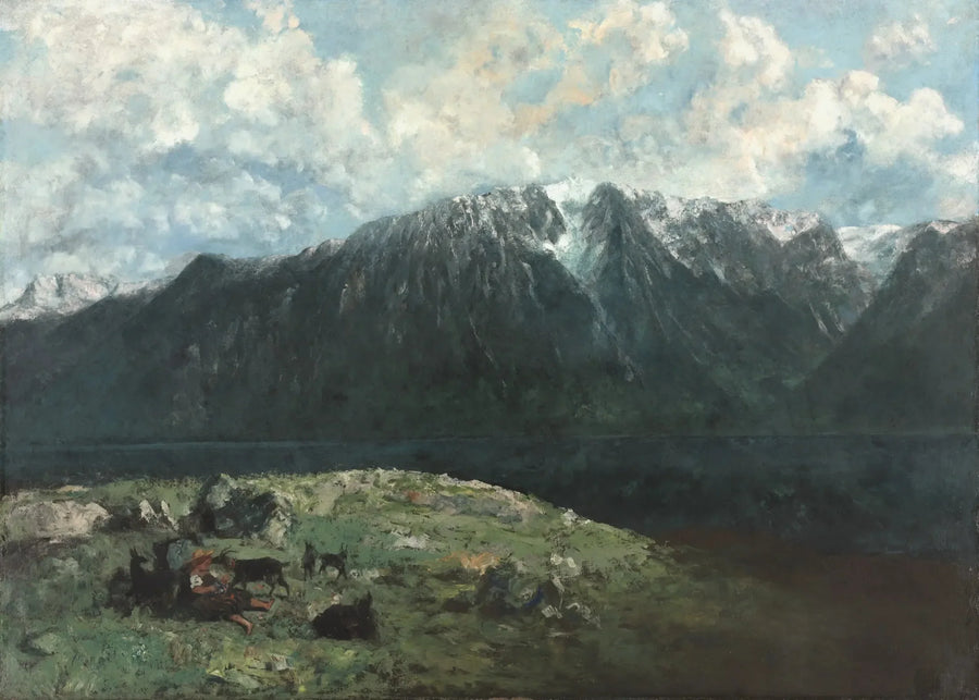 Panoramic view of the Alps, Les Dents du Midi - Gustave Courbet