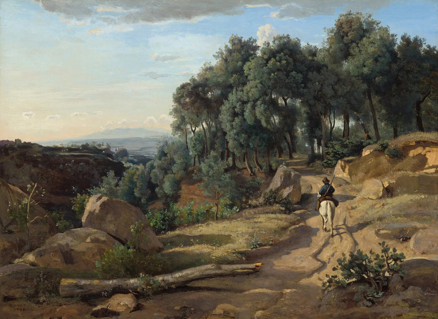 View near Volterra - Jean-Baptiste Camille Corot