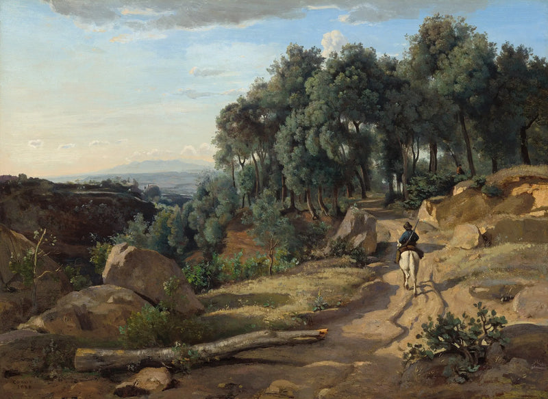 View near Volterra - Jean-Baptiste Camille Corot