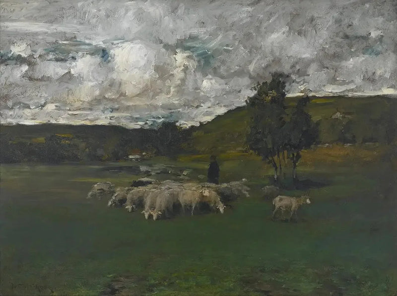 View near the polling station - William Merritt Chase