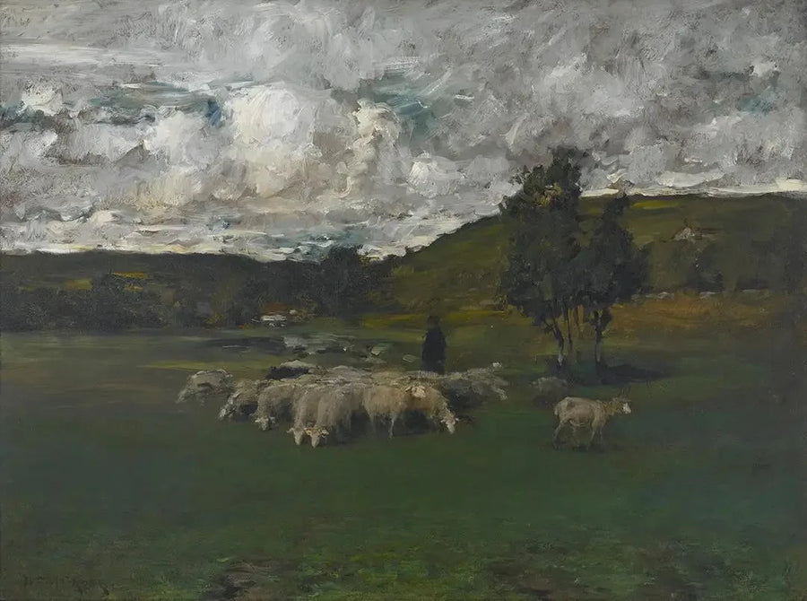View near the polling station - William Merritt Chase