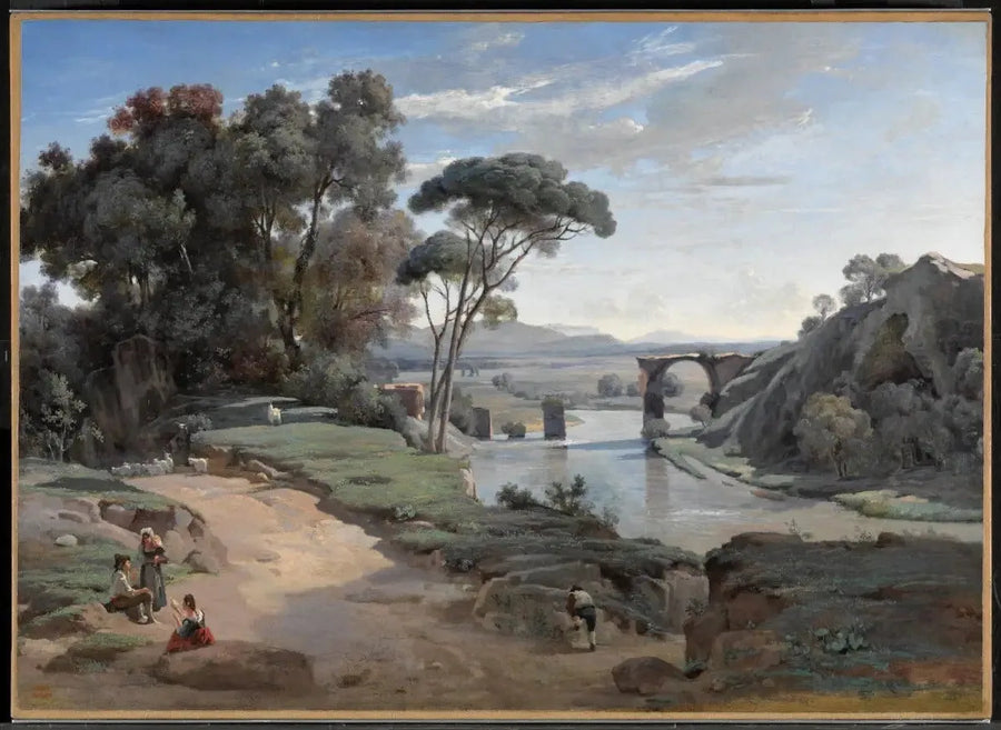 View taken at Narni - Jean-Baptiste Camille Corot