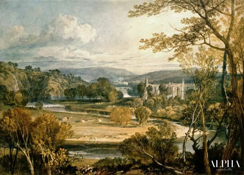 Vue sur Abbaye de Bolton Wharfedale - William Turner - Reproductions de tableaux et peintures haut de gamme