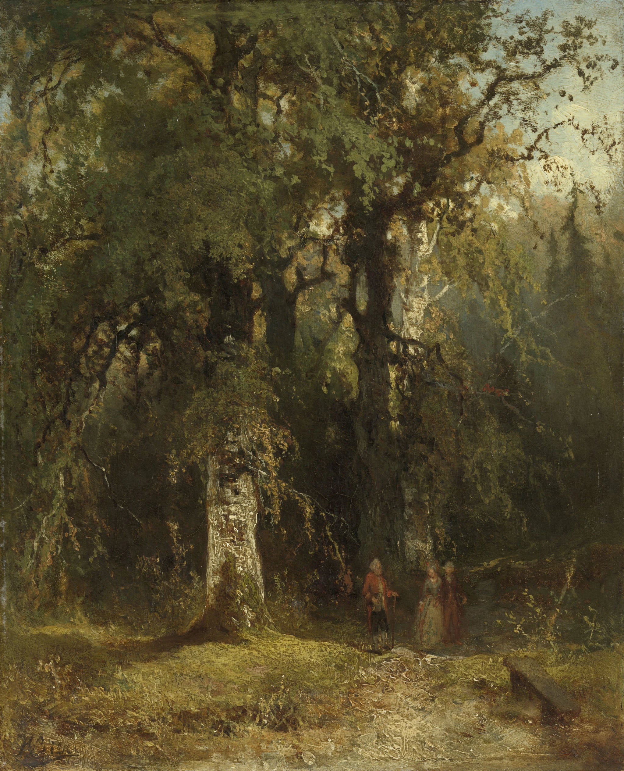 Vue sur la forêt - Johannes Warnardus Bilders