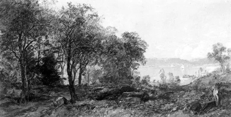 View of the Hudson - Jasper Francis Cropsey
