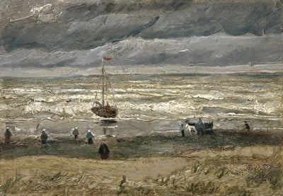 Reproduction du tableau « Vue sur la mer à Scheveningen - Vincent van Gogh » par Alpha Reproduction en peinture à l’huile