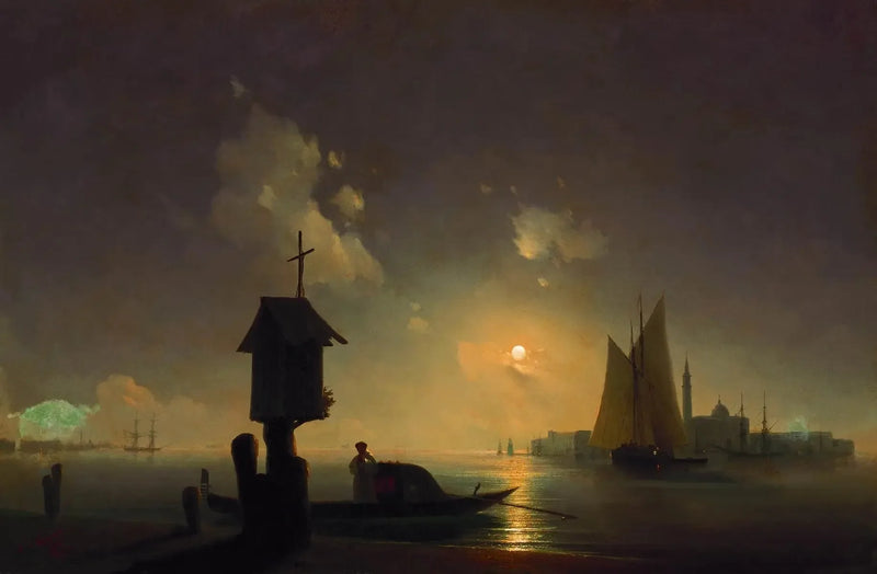 Sea View from the Chapel on the Shore - Ivan Aivazovsky