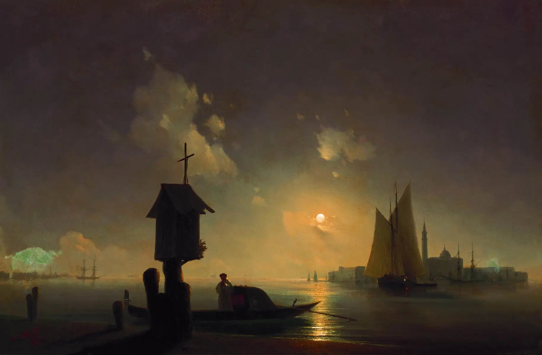 Vue sur la mer depuis la chapelle sur le rivage - Ivan Aïvazovski - Alpha Reproduction