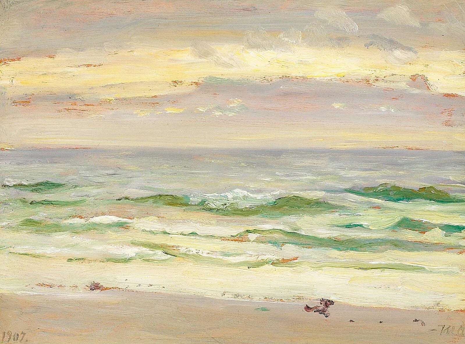 Vue sur la mer. - Michael Peter Ancher image 1 reproduction de peinture à l’huile