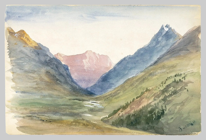 View of the Mountain at Bormio (Sketchbook of Switzerland 1869) - John Singer Sargent