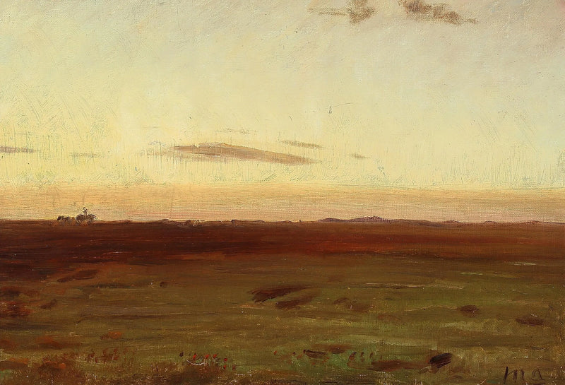 View of the meadow and dunes at sunset. - Michael Peter Ancher