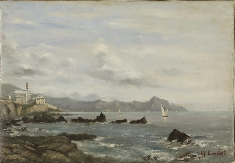 View of Lake Geneva - Gustave Courbet