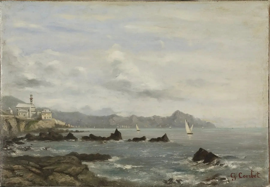 View of Lake Geneva - Gustave Courbet